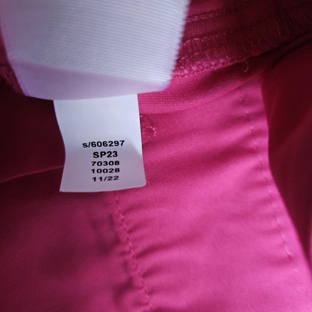 Ann Taylor Factory Womens 4 Fuchsia Pink Cotton Stretch Straight Leg Dress Pants - Picture 8 of 11